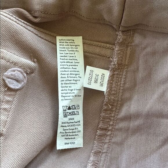 SPANX Stretch Twill Cropped Wide Leg Pants Blush Pink Casual Women’s Size 1X EUC - Picture 11 of 15